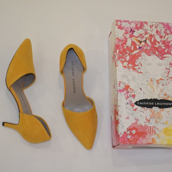 chinese laundry yellow heels